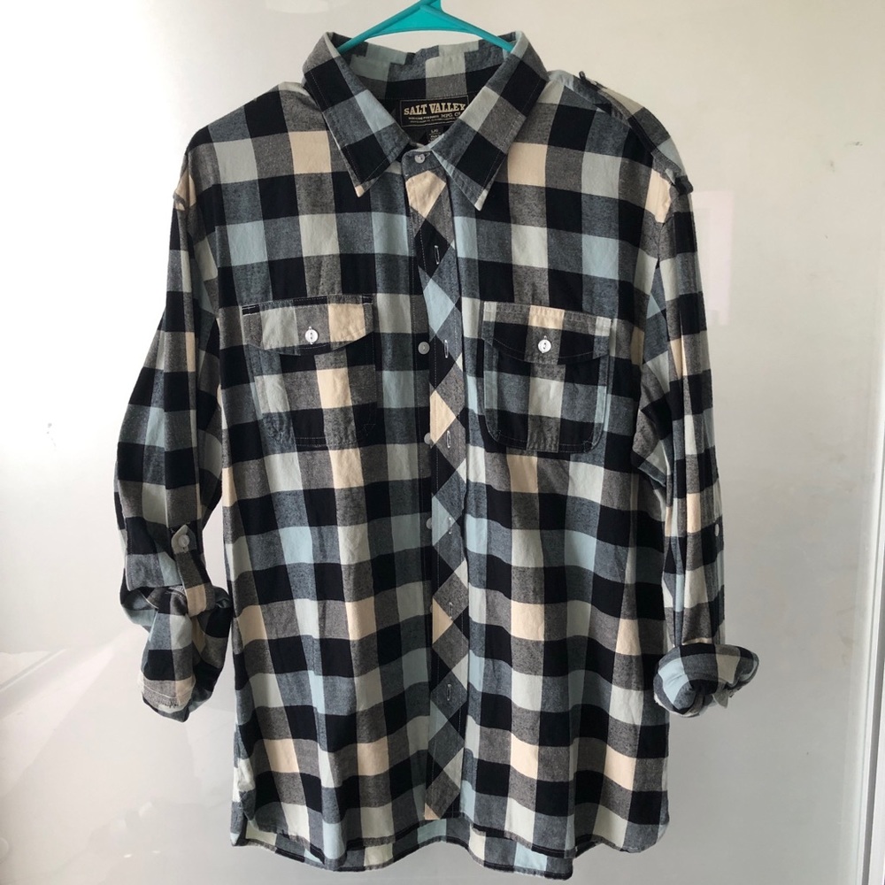Salt valley light plaid flannel L